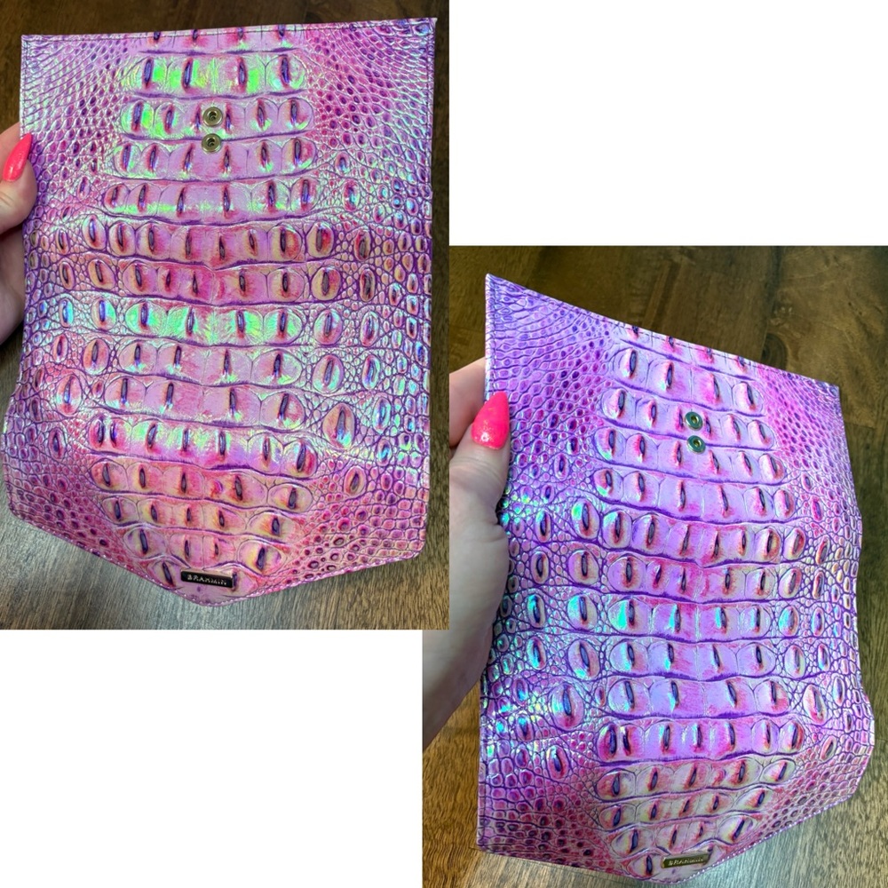 **SOLD**Brahmin EUC Veronica - Purple Iris - Holographic Purple/Pink - Leather - Picture 10 of 14